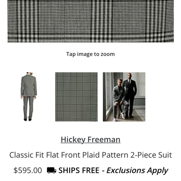 Hickey Freeman Classic two piece suit, 100% Wool like new, pants no pleats 36/30 - Picture 13 of 14
